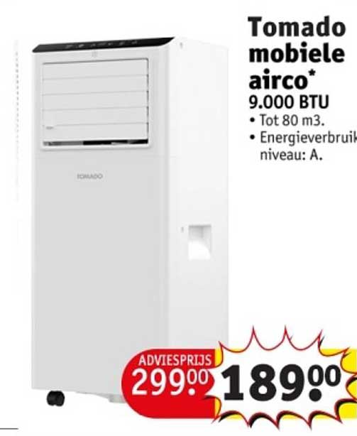 Tomado mobiele airco 9.000 BTU