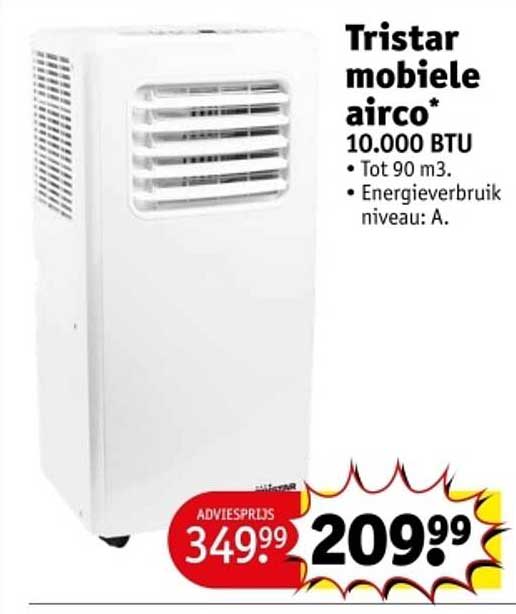 Tristar mobiele airco* 10.000 BTU