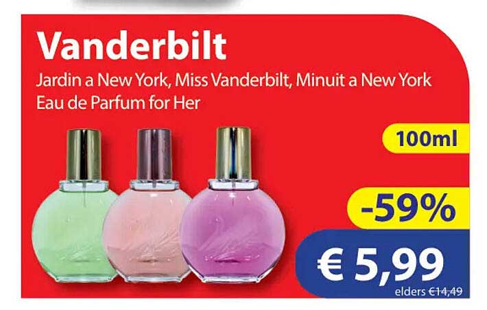 Vanderbilt - Jardin a New York, Miss Vanderbilt, Minuit a New York Eau de Parfum for Her