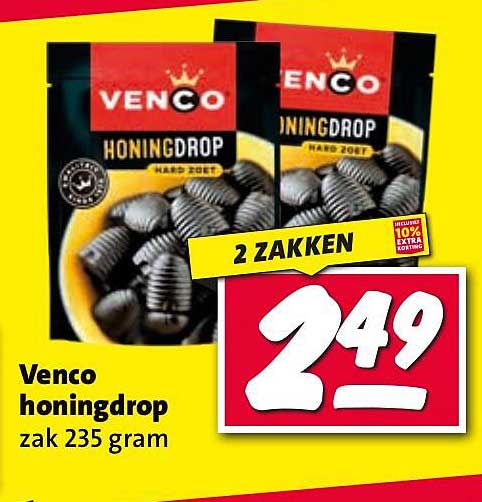 Venco honingdrop zak 235 gram