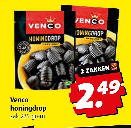 Venco honingdrop zak 235 gram