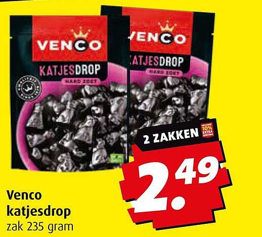 Venco katjesdrop zak 235 gram