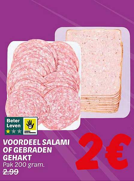 VOORDEEL SALAMI OF GEBRADEN GEHAKT