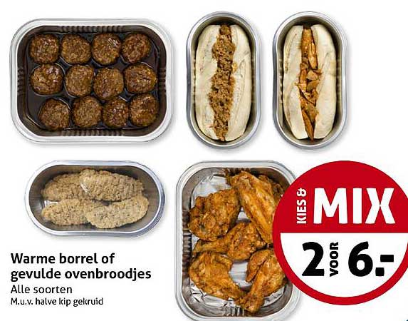 Warme borrel of gevulde ovenbroodjes