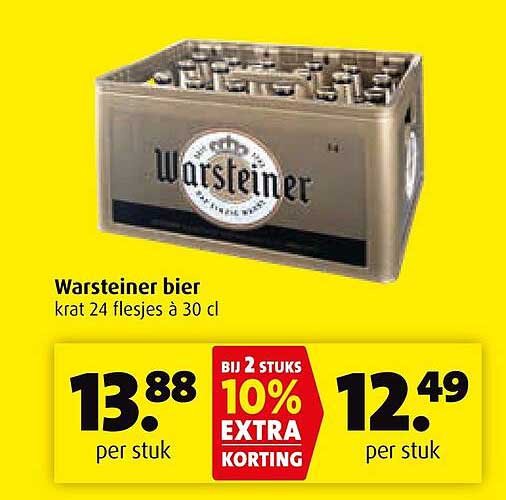 Warsteiner bier krat 24 flesjes à 30 cl