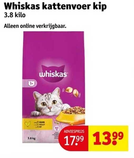 Whiskas kattenvoer kip 3.8 kilo