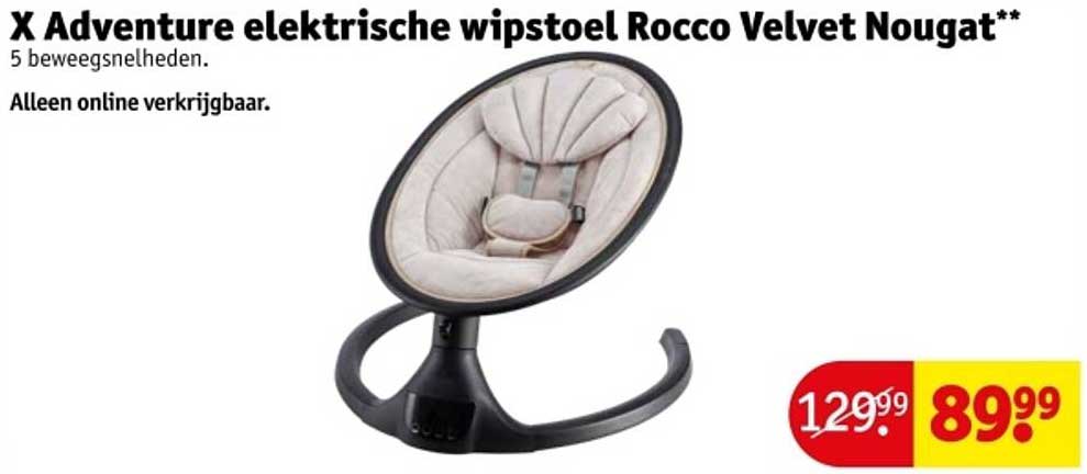 X Adventure elektrische wipstoel Rocco Velvet Nougat