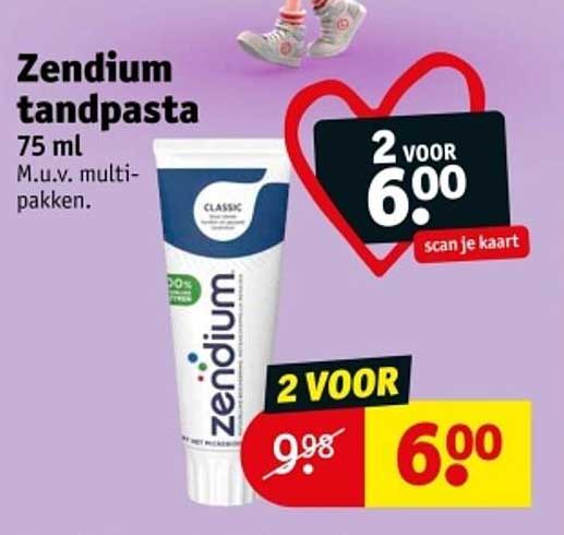 Zendium tandpasta 75 ml M.u.v. multi-pakken.