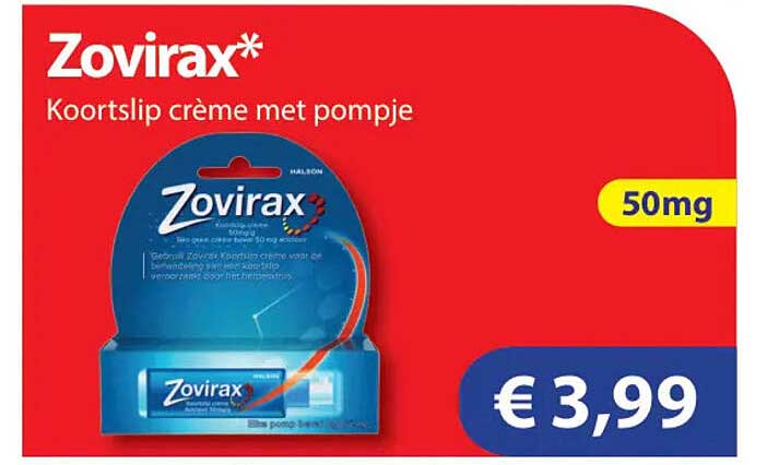 Zovirax* Koortslip crème met pompje