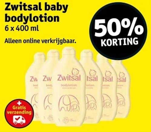Zwitsal baby bodylotion 6 x 400 ml