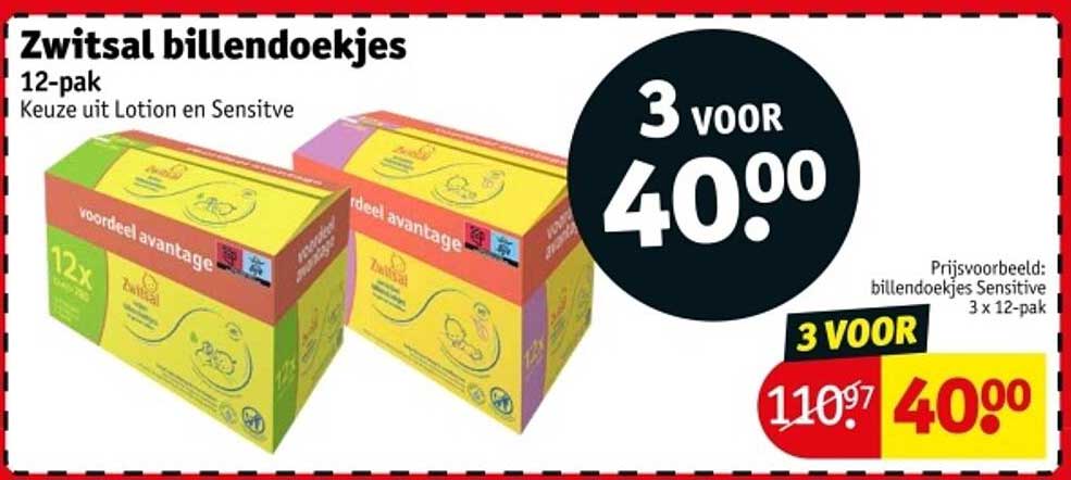 Zwitsal billendoekjes 12-pak