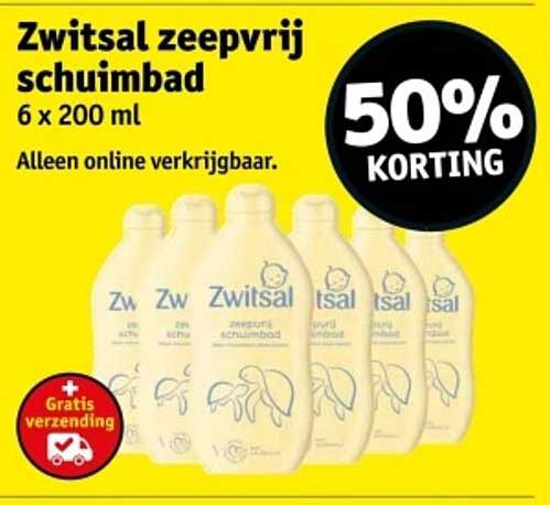 Zwitsal zeepvrij schuimbad 6 x 200 ml