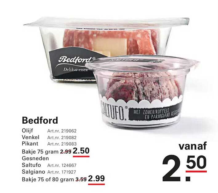 Bakje 75 gram Saltufo voor 2.50