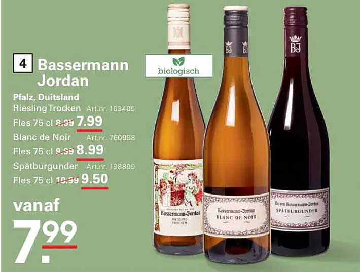 Bassermann-Jordan - Riesling Trocken, Blanc de Noir en Spätburgunder
