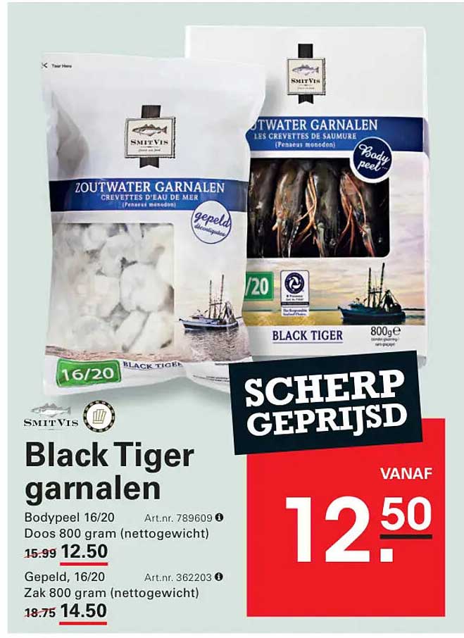 Black Tiger garnalen