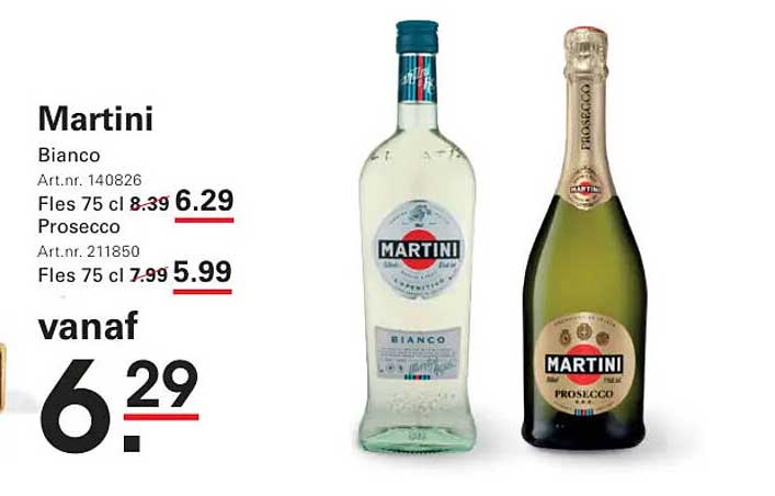 Martini Bianco en Prosecco