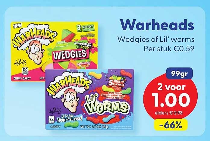 Warheads Wedgies of Lil' worms