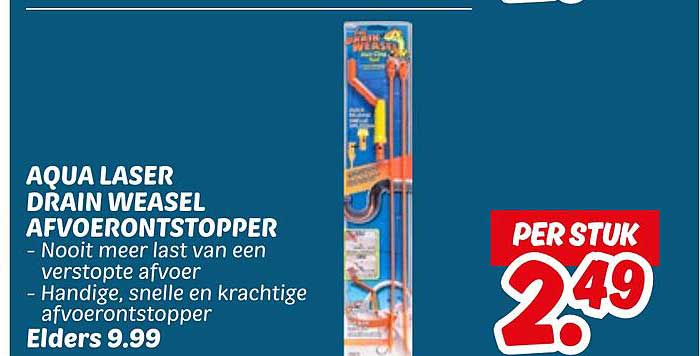AQUA LASER DRAIN WEASEL AFVOERONTSTOPPER