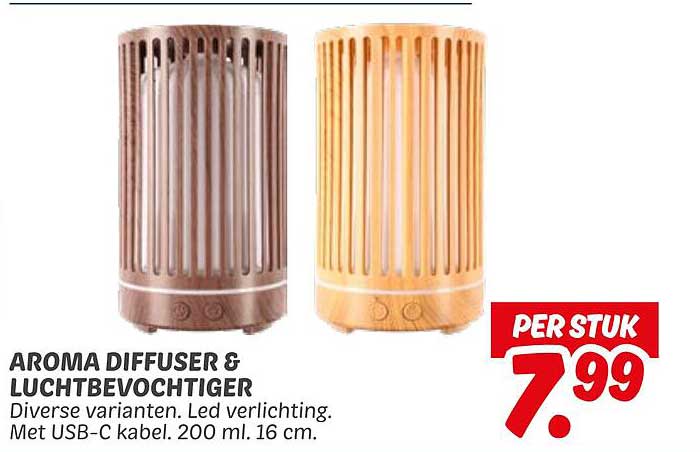 AROMA DIFFUSER & LUCHTBEVOCHTIGER