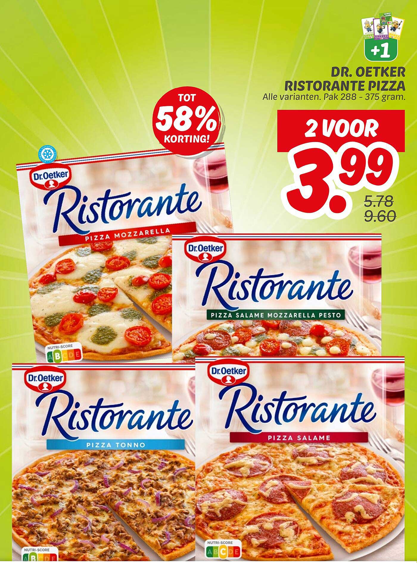 Dr. Oetker Ristorante pizza 2 voor 3.99