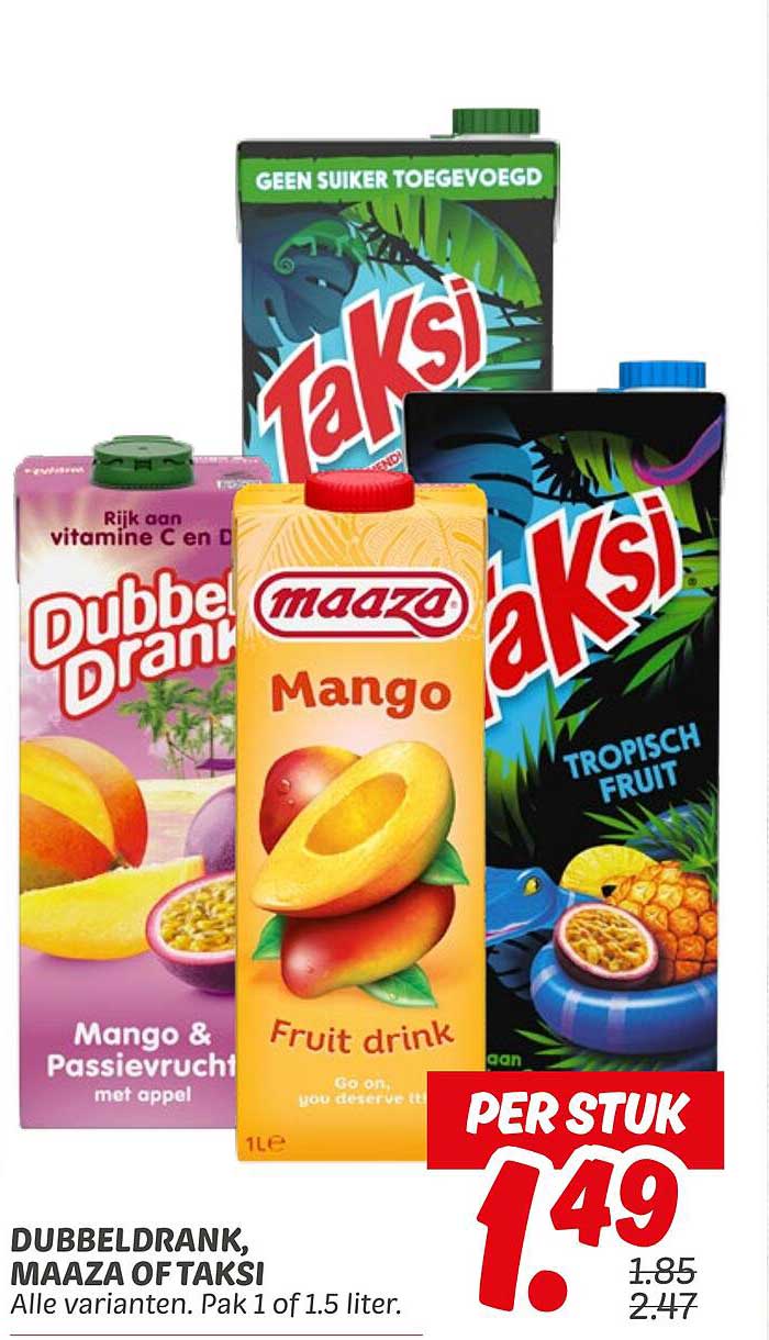 Dubbeldrank, Maaza of Taksi