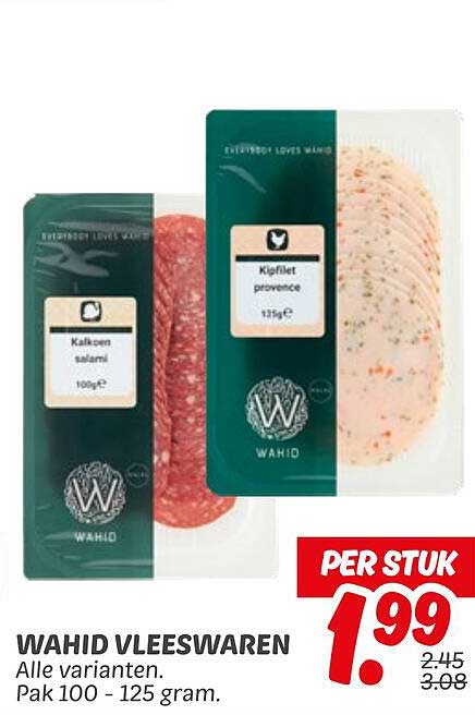 WAHID VLEESWAREN Alle varianten.