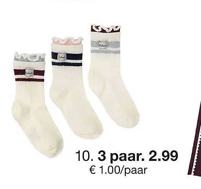 10. 3 paar. 2.99
