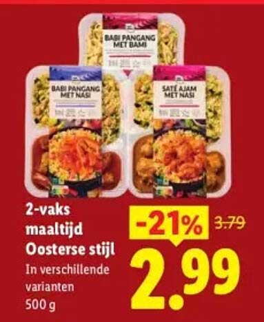 2-vaks maaltijd Oosterse stijl