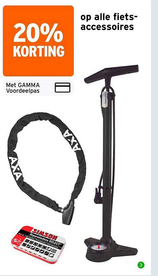 20% korting op alle fiets-accessoires