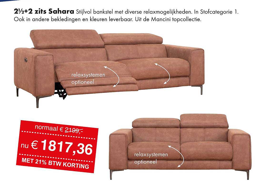2½+2 zits Sahara