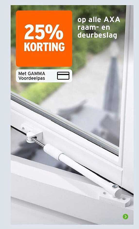 25% korting op alle AXA raam- en deurbeslag