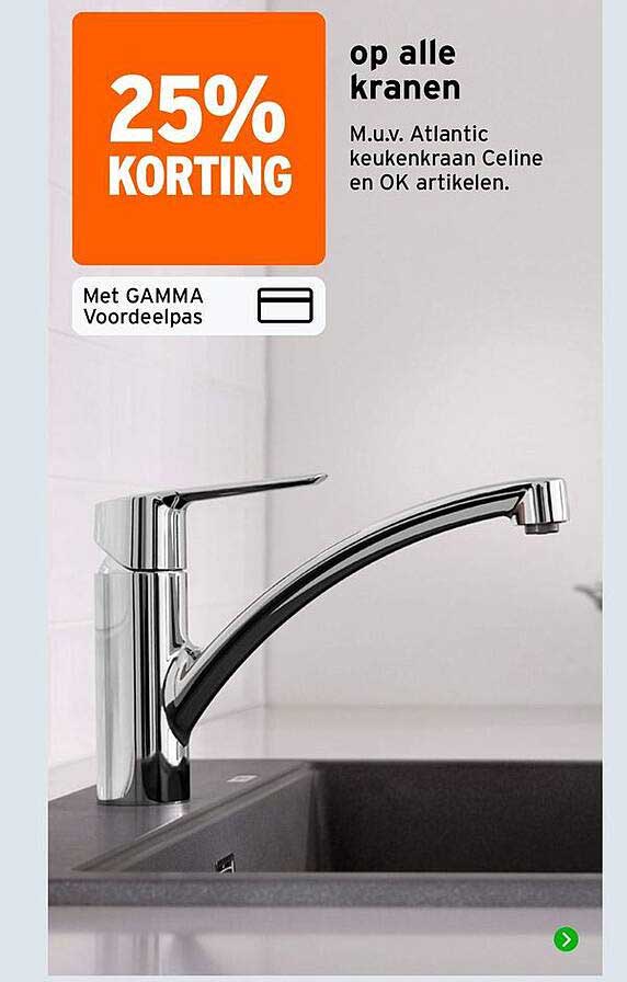 25% KORTING op alle kranen