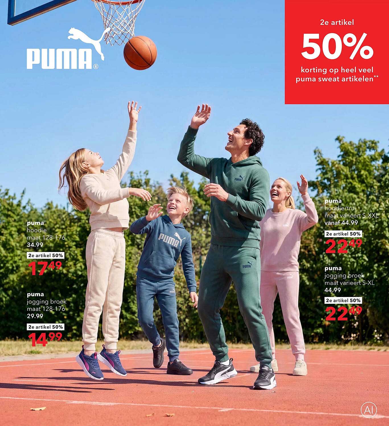 2e artikel 50% korting op heel veel puma sweat artikelen**