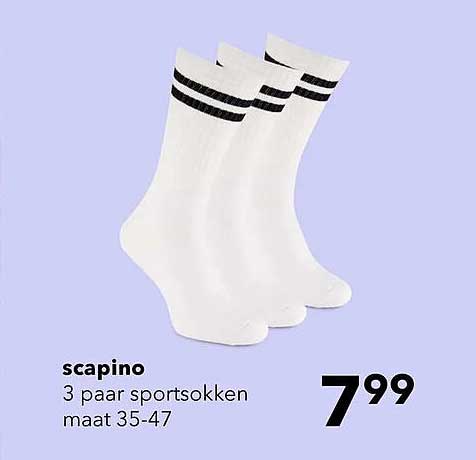 3 paar sportsokken maat 35-47
