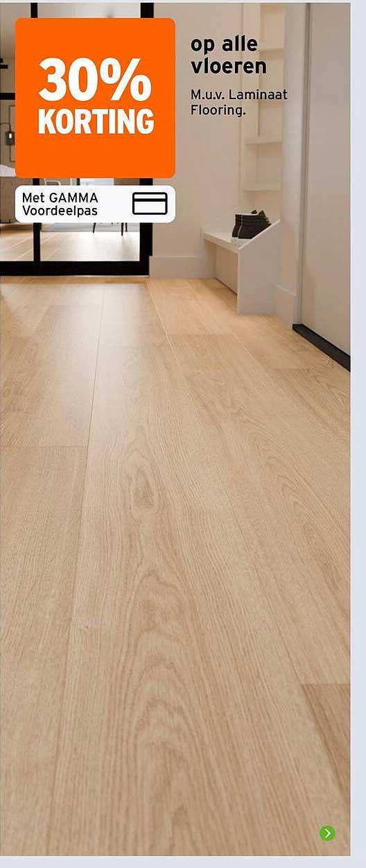 30% KORTING op alle vloeren M.u.v. Laminaat Flooring.
