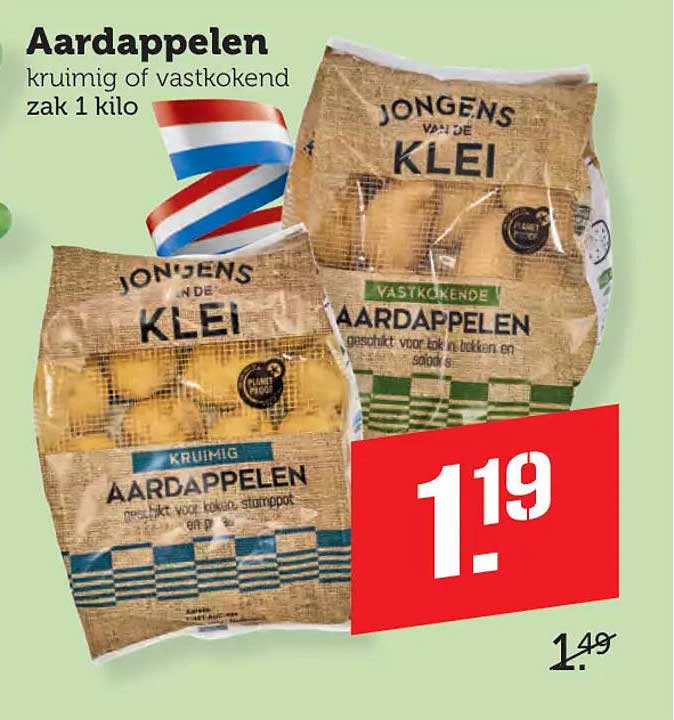Aardappelen kruimig of vastkokend zak 1 kilo