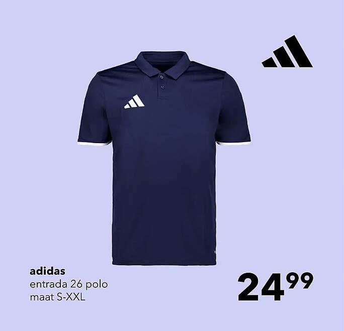 adidas entrada 26 polo maat S-XXL