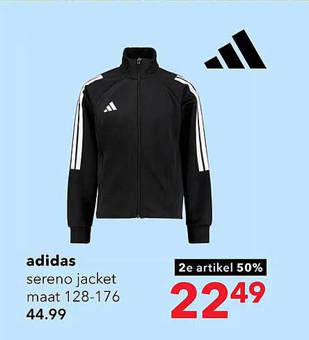 adidas sereno jacket maat 128-176 2e artikel 50%