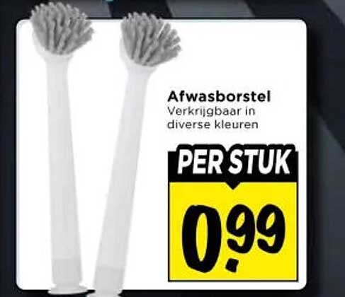Afwasborstel Verkrijgbaar in diverse kleuren PER STUK