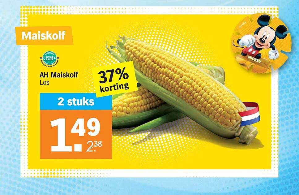 AH Maiskolf Los 2 stuks 37% korting
