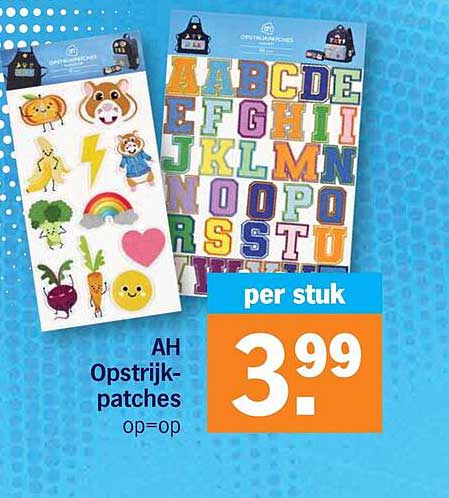 AH Opstrijk-patches op=op per stuk