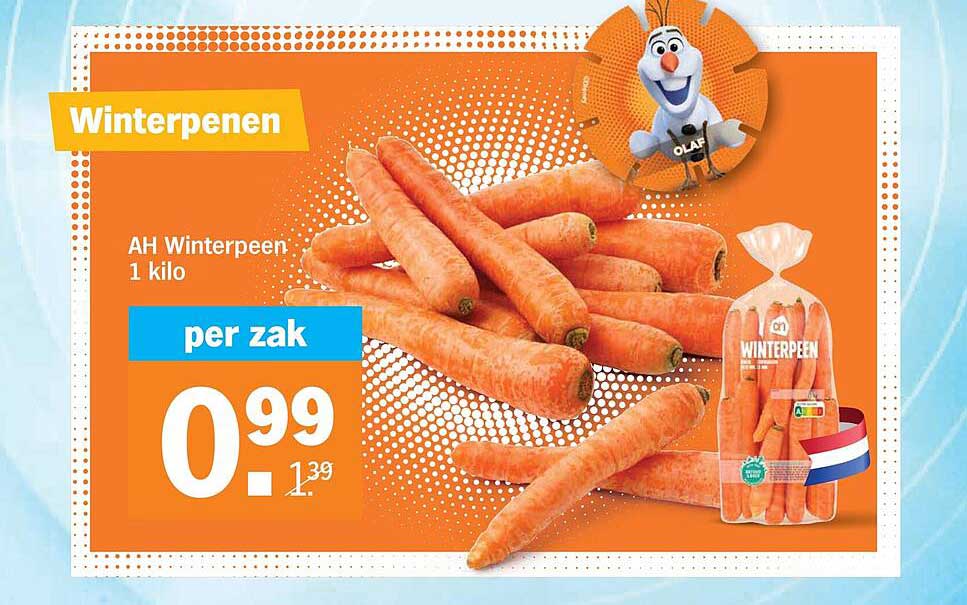 AH Winterpeen 1 kilo per zak