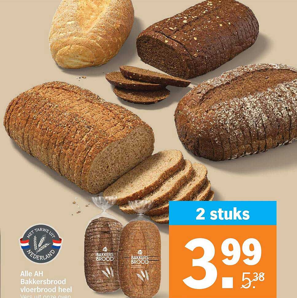 Alle AH Bakkersbrood vloerbrood heel