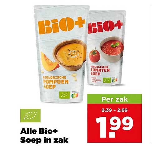 Alle Bio+ Soep in zak