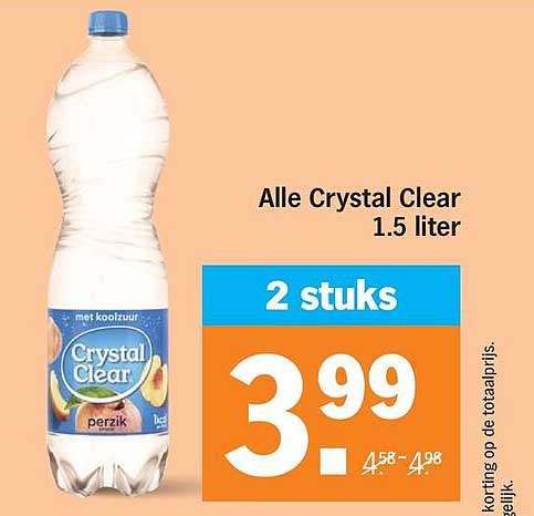 Alle Crystal Clear 1.5 liter 2 stuks