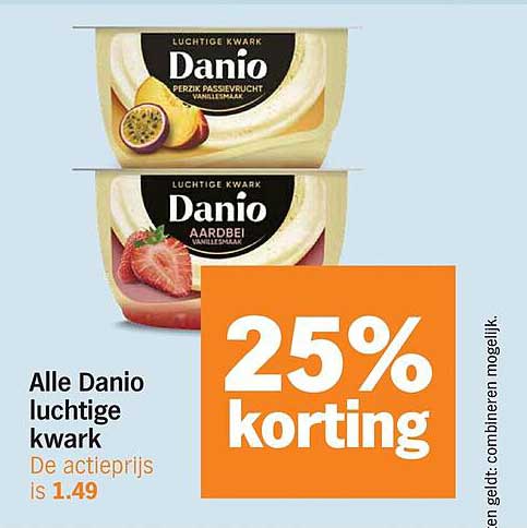 Alle Danio luchtige kwark 25% korting