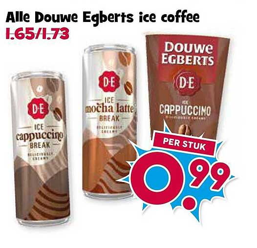 Alle Douwe Egberts ice coffee