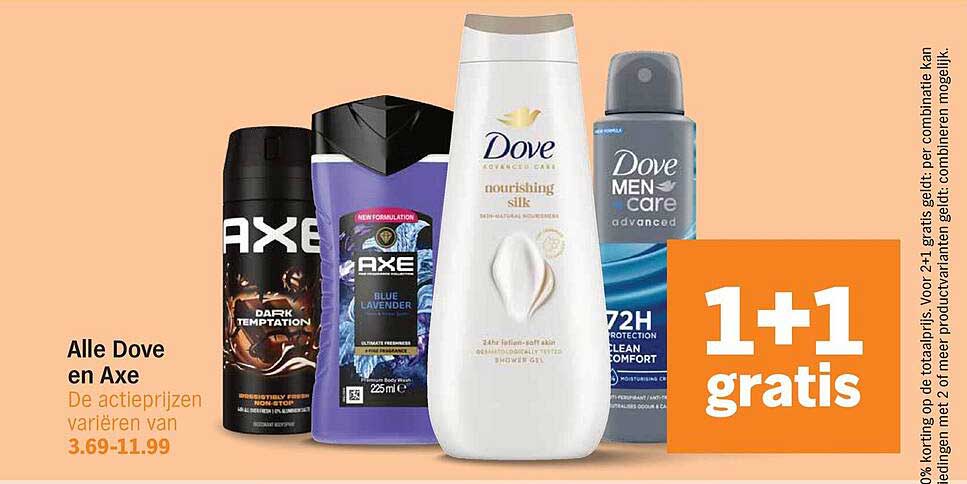 Alle Dove en Axe 1+1 gratis