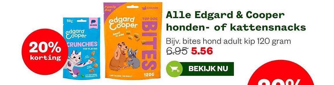 Alle Edgard & Cooper honden- of kattensnacks