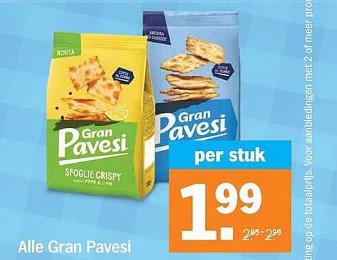 Alle Gran Pavesi per stuk